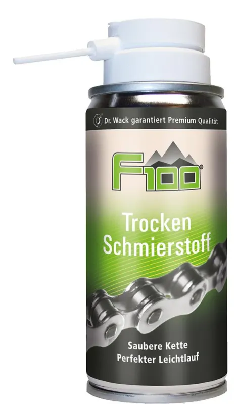 Top-Seller F100 Pflege- und Schutzspray Dr. Wack F100 Trocken Schmierstoff 100 ml â Hochwertiges Kettenspray für Fahrräder - reduziert Reibung schmutz- und wasserabweisend optimaler Korrosionsschutz - PflegeundSchutzspray