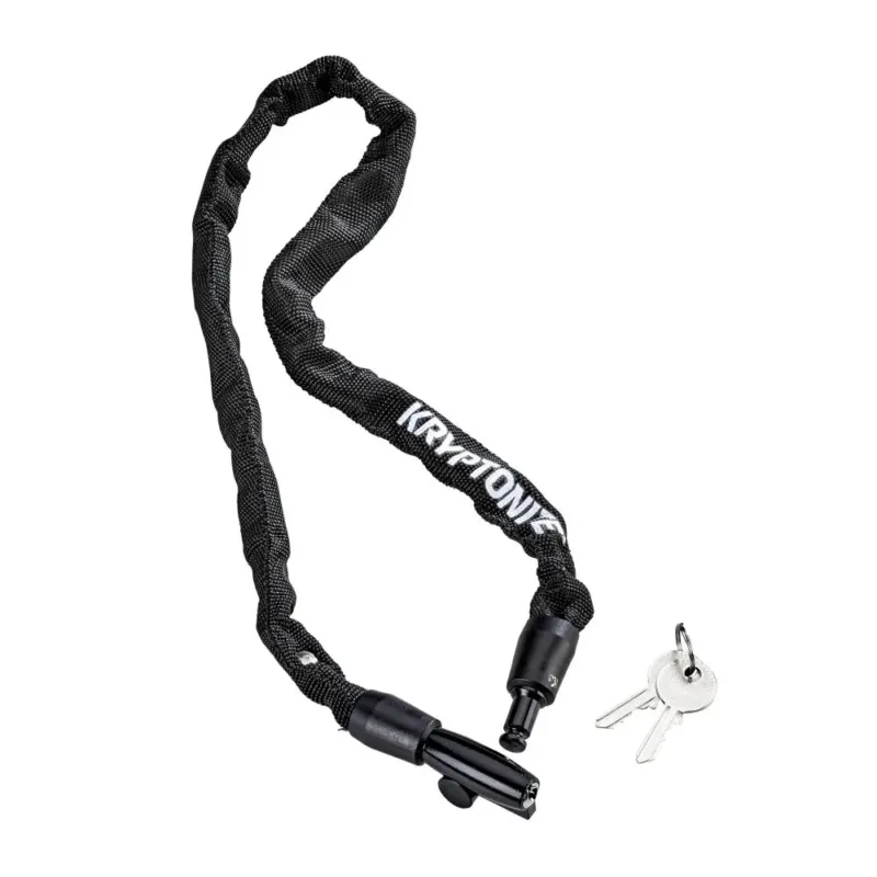 Sichere Zahlung Kryptonite Keeper 465 Key Chain Kettenschloss, 65 cm Länge, 4 mm gehärteter Stahl, wetterfester Überzug, inklusive 2 Schlüssel, schwarz