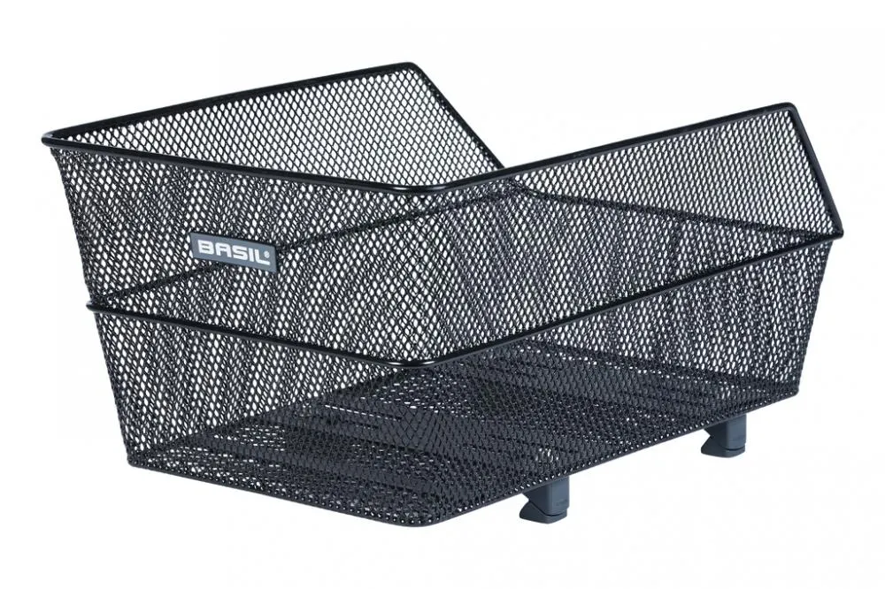 Solange Der Vorrat Reicht Basil Cento Gepäckträgerkorb Multi System NX schwarz - Stahlkorb 39x24x21 - 5 cm mit WSL Befestigung für Fahrrad