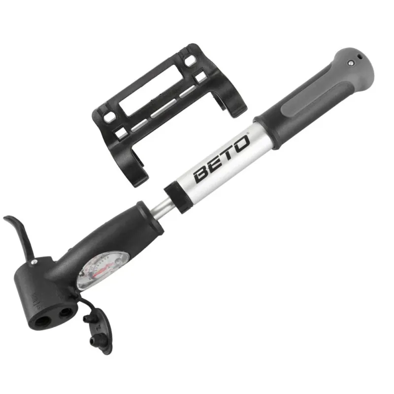 Finale Aktion BETO Double Shot Minipumpe, Alu/Doppelkopf, Manometer, AV/DV/FV-Ventile, Ballnadel & Rahmenhalter, 5,5 bar