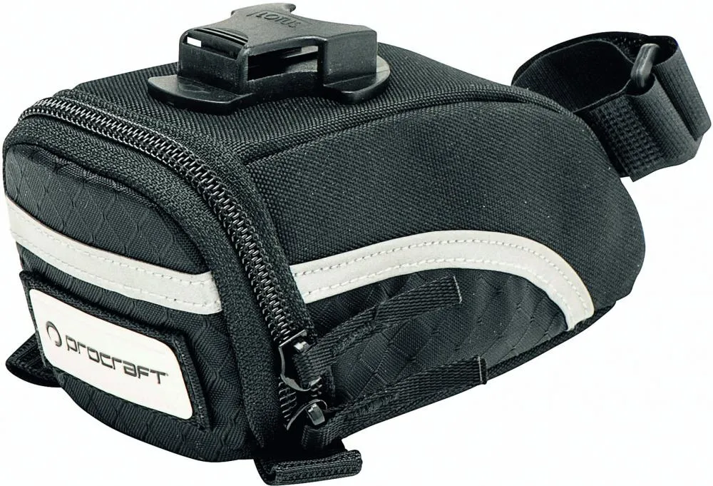 Procraft Satteltasche Mini II 0,5 l Schwarz - kompakt & wasserabweisend mit Riemenbefestigung Markenware
