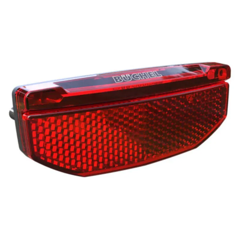 Büchel EDGE COB E-Bike Rücklicht LED 6-40V mit StopTech Bremslicht, Gepäckträgermontage 50/80mm, StVZO zugelassen, kompakt leicht Sichere Zahlung