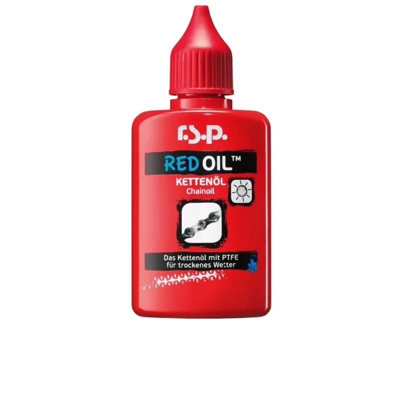 Begrenztes Angebot RSP Red Oil Kettenöl 50 ml - PTFE Schmierwirkung für trockene Bedingungen
