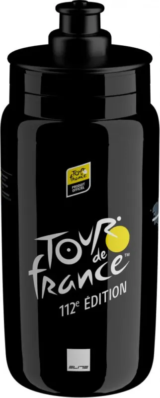 Begrenztes Angebot ELITE Fly Tour de France Trinkflasche 550 ml weiß-bunt - ultraleichte Fahrraßlasche