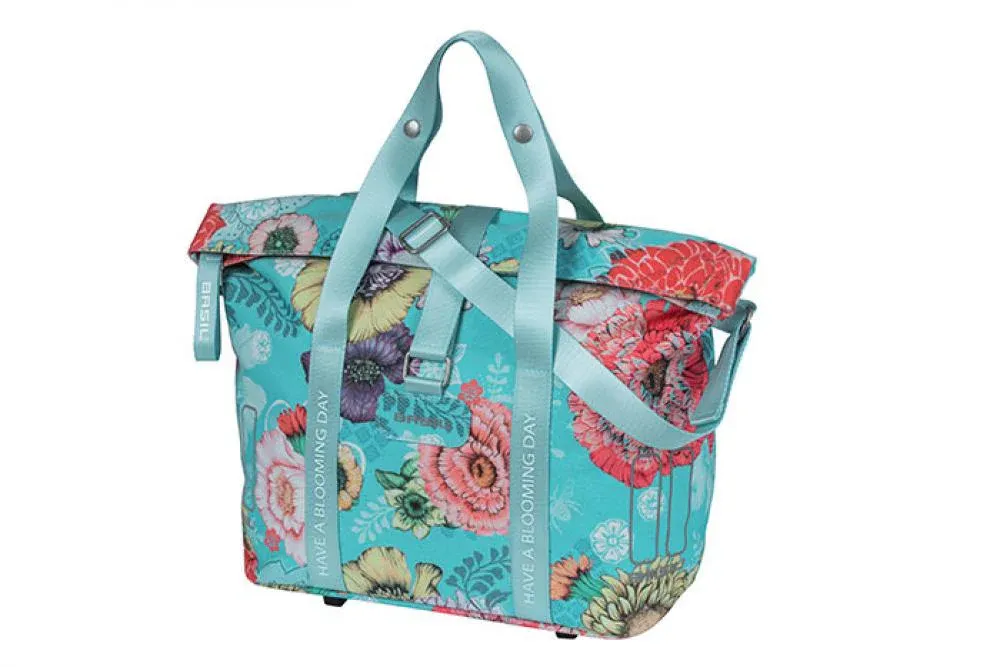Ausverkauf Basil Schultertasche Bloom Field sky blue MIK-KF-HOOK 29x15x28 cm 11l - FahrradTasche
