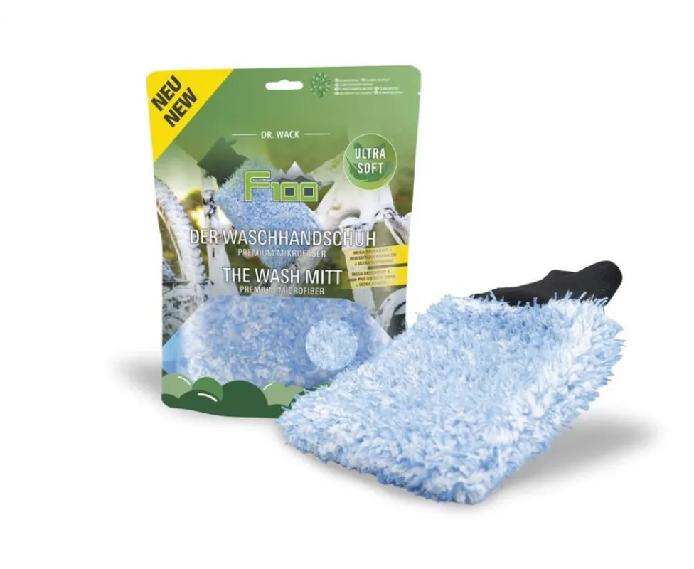 F100 DER Waschhandschuh - Mikrofaser Ultra-Soft für schonende Fahrradreinigung Letzte Chance