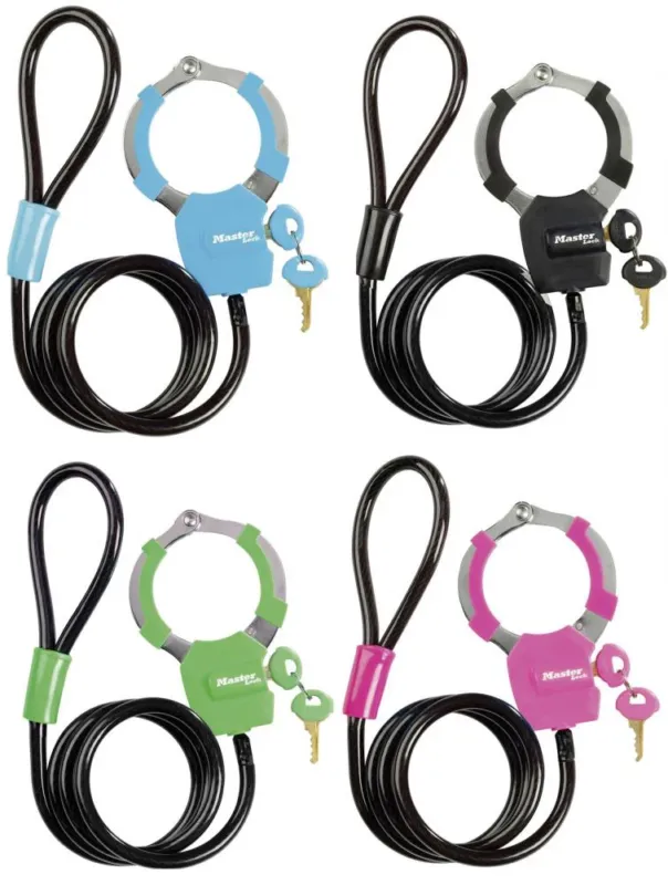 Kostenloser Rückversand Master Lock Handschellenschloss Street Cuff 8275 4er 1000 mm - flexible Diebstahlsicherung