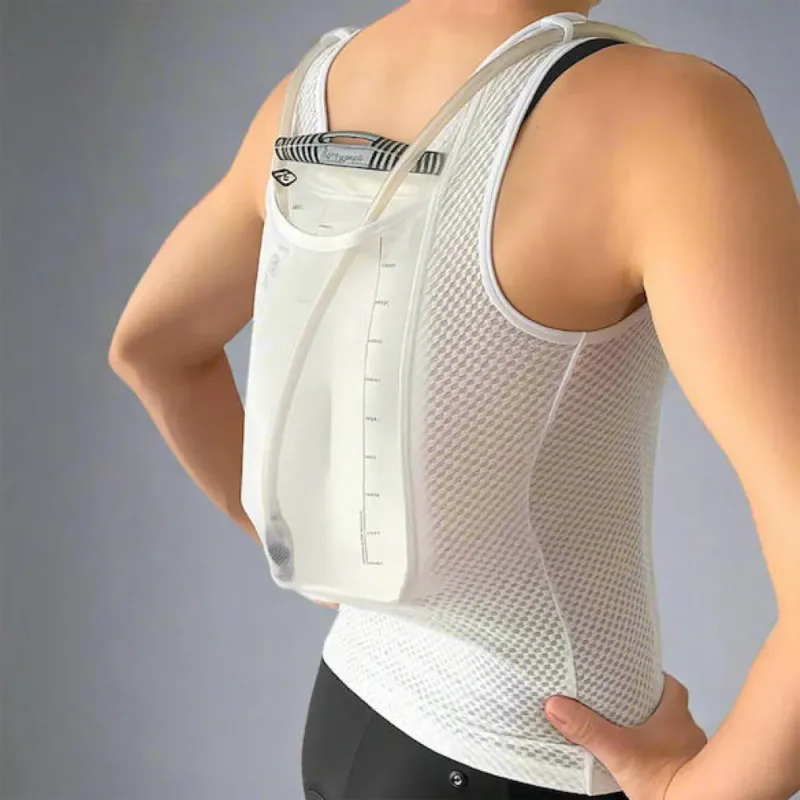 VeloToze Funktionsweste Hydro Vest mit Trinkblase XS Weiß - aero Trinksystem & Kühlweste Preiswert