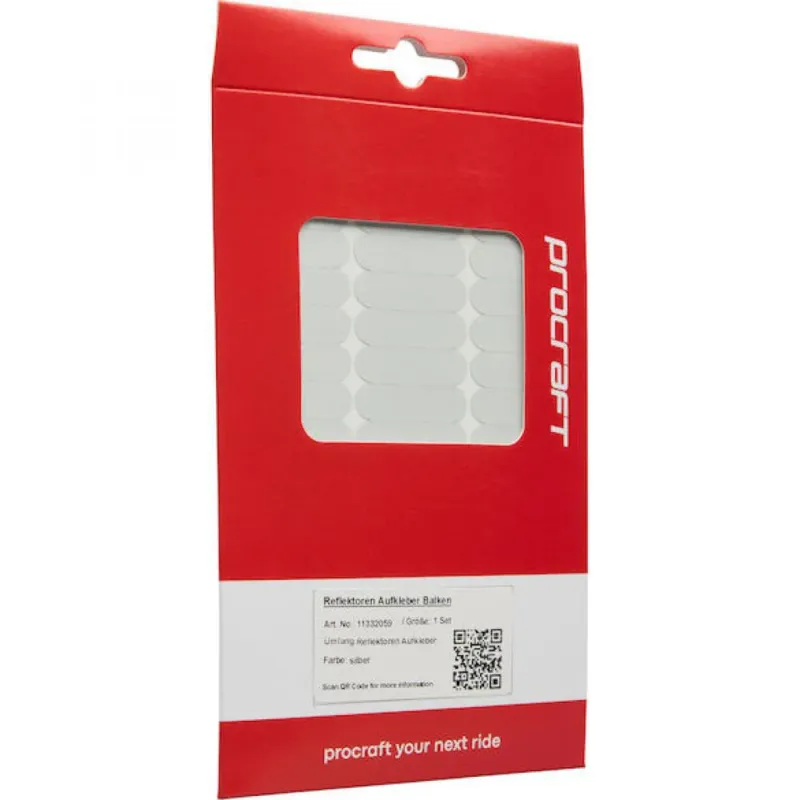 Gratis Versand Procraft Reflektoren Sticker Set Balken Universal Silber - mehr Sichtbarkeit im Stradenverkehr