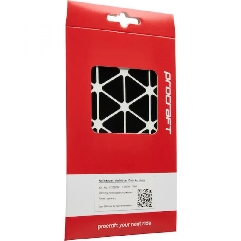 Procraft Reflektoren Sticker Set - Dreiecke Klein Schwarz - mehr Sichtbarkeit & Style Neue Kollektion
