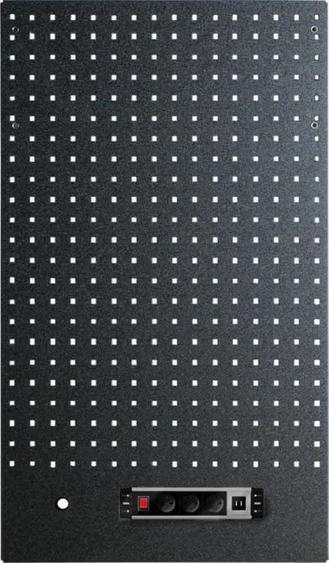 Finale Aktion VAR Werkzeuglochwand MO-52230 mit Steckdose 1200 x 600 mm - flexible Organisation für die Werkstatt