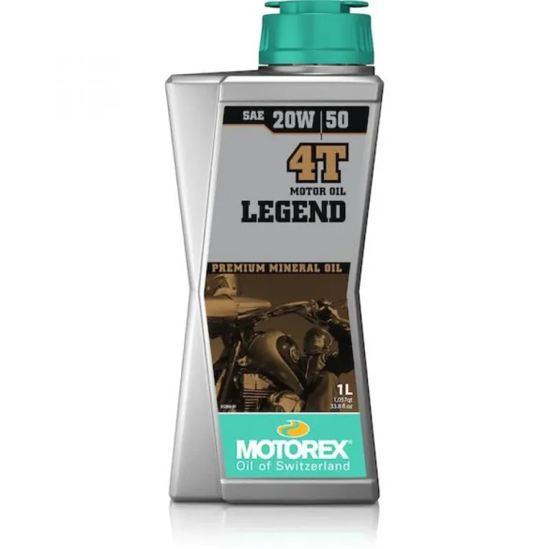 Motorex 4T Legend SAE 20W-50 Motorrad Motoröl 1l - Mineralöl für 4-Takt-Motoren Preis Gesenkt