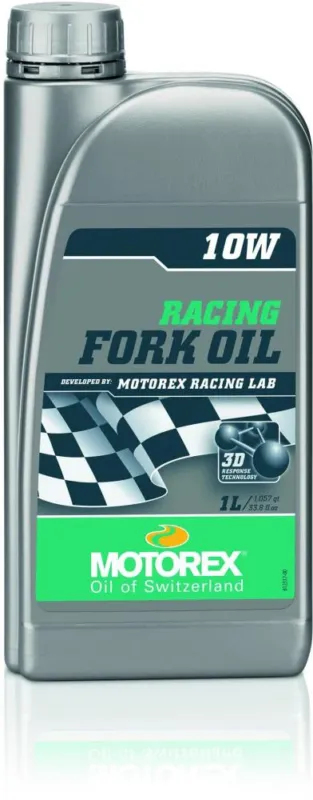 MOTOREX Racing Fork Oil 10W 1 Liter - Vollsynthetisches Gabelöl mit 3D Response Technology Neue Kollektion