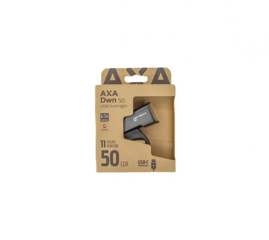 Neue Ware Axa DWN FRONT 50 Akku-Scheinwerfer 50 Lux - USB-aufladbar, StVZO-zugelassen