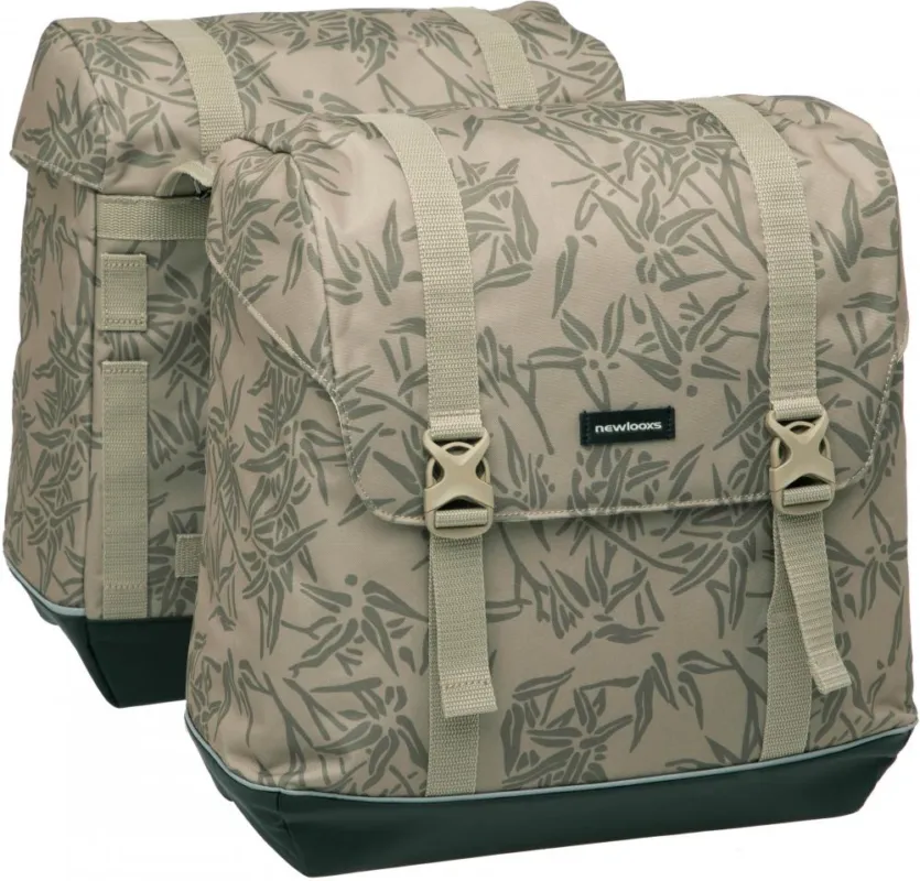 Begrenztes Angebot New Looxs Radtasche Alba MIK Bamboo Sand 2x18L - praktische Doppelpacktasche für MIK-Gepäckträger