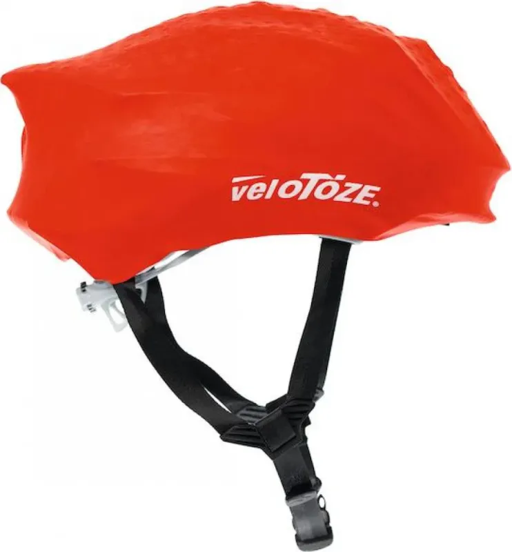 VeloToze Helmüberzug schwarz/rot/gelb onesize rot - wetterfester Schutz und Aerodynamik Billig