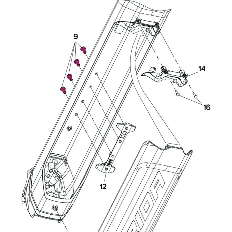 Meistverkauft Merida Kabelführung für Modelle mit Intube-Akku M5x12 - sichere Kabelfixierung aktuelle Generation