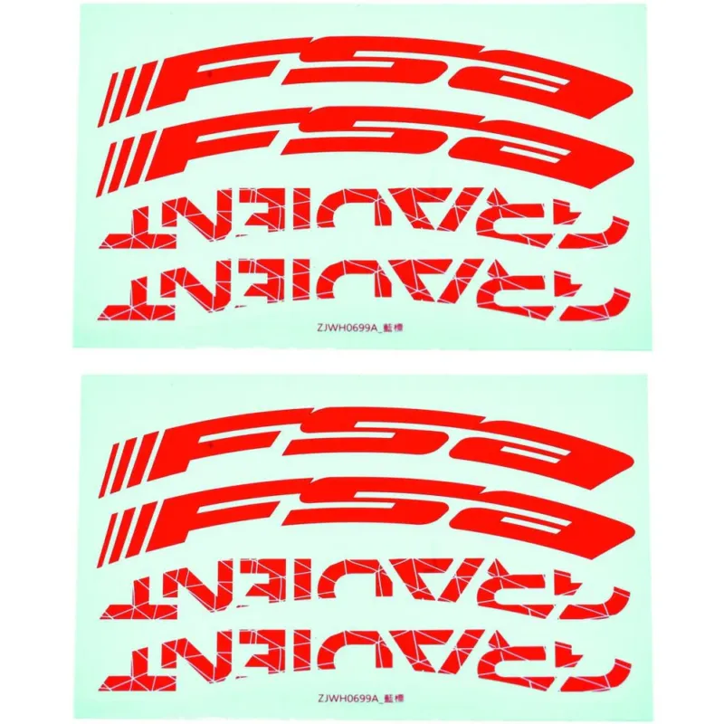 Billig FSA Decals für Gradient Wider LRS 27,5" Rot - stylisches Upgrade für deinen Laufradsatz