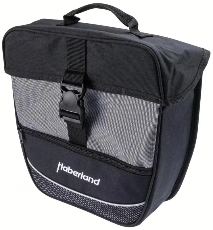 Angebot Haberland Einsteiger-Serie schwarz / silber - robuste Gepäckträgertasche für Alltag und Tour