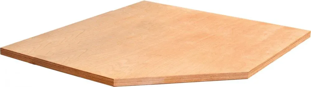 VAR Eckarbeitsplatte Holz T69, 1101x1101x40 mm - robuste Ecklösung für Werkbank & Werkstatt Neu Im Sortiment