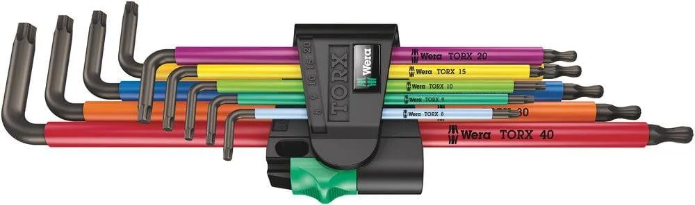 Wera 967/9 TX XL Multicolour 1 Winkelschlüsselsatz, lang, 9-teilig - Wera 967/9 TX XL Multicolour 1 Winkelschlüsselsatz/lang/9-teilig Neuheit