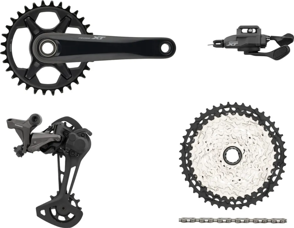 Shimano XT M8100 Gruppe 1x12 34 - schwarz | 170,0 mm/Schelle/10-51 Letzte Chance