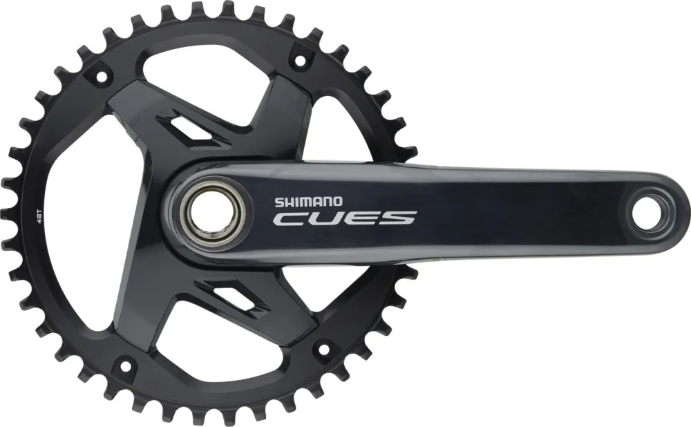 Abverkauf Shimano CUES Kurbelgarnitur FC-U8000-1 Hollowtech II - schwarz | 175,0 mm | 42