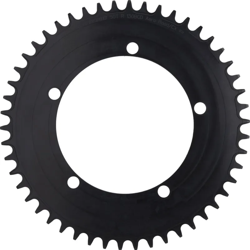 Garbaruk Kettenblatt Aero Round 5-Arm 130 mm Lochkreis - black | 50 Z Abverkauf