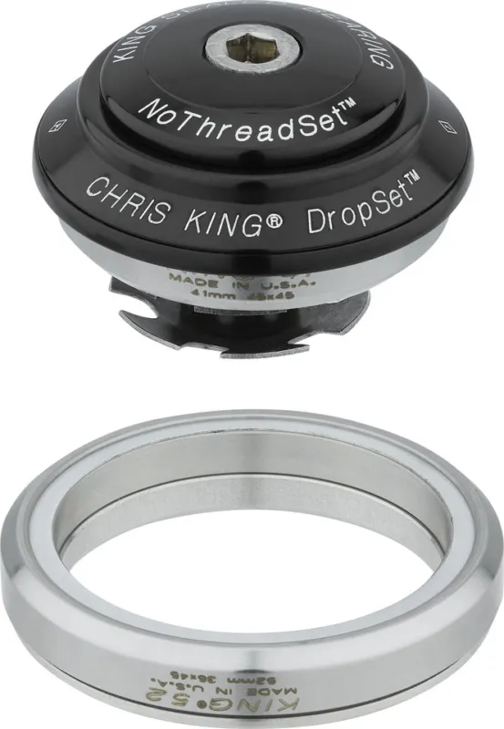 Jetzt Kaufen Chris King DropSet 3 IS41/28,6 - IS52/40 GripLock Steuersatz - black | 1 1/8" - 1,5" tapered | IS41/28,6 - IS52/40