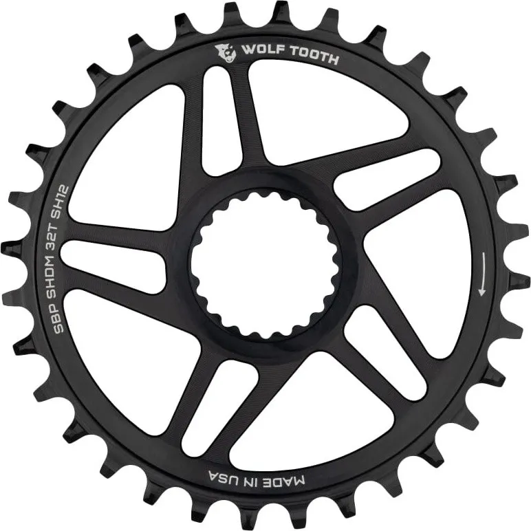 Wolf Tooth Components Direct Mount Boost Kettenblatt Shimano für HG+ 12-fach Kette - black | 32 Z Expressversand