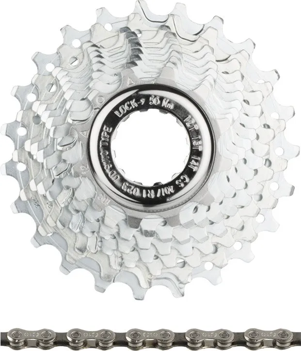 Begrenztes Angebot Campagnolo Veloce Kassette + Veloce Kette 10-fach Verschleißset - silber | 114 | 12-25
