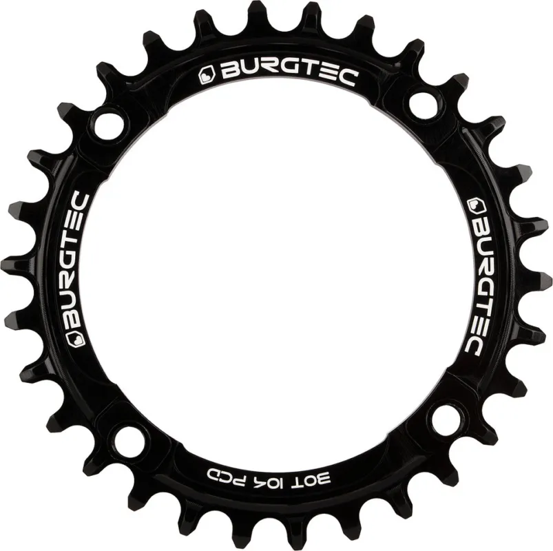 Burgtec 104 mm BCD Thick Thin Kettenblatt für Shimano - burgtec black | 36 | 36 Z Rabatt