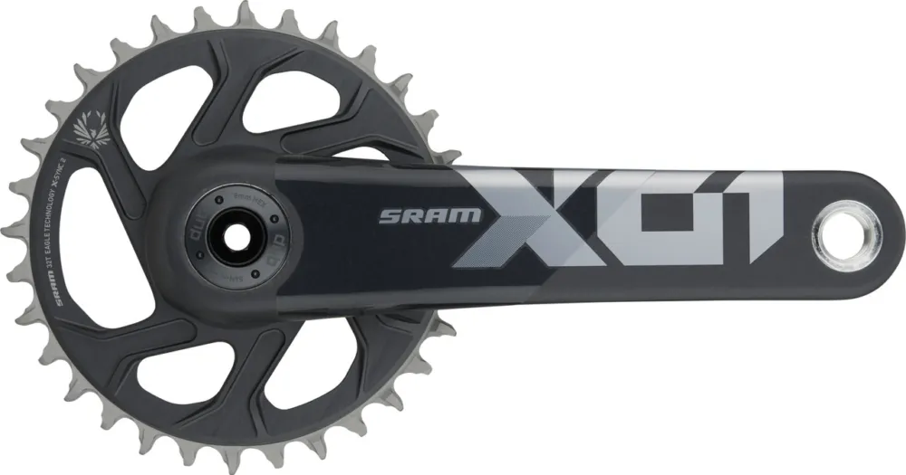 Kostenloser Versand SRAM X01 Eagle CL55 DUB DM 12-fach Carbon Kurbelgarnitur - lunar-polar | 170,0 mm | 32