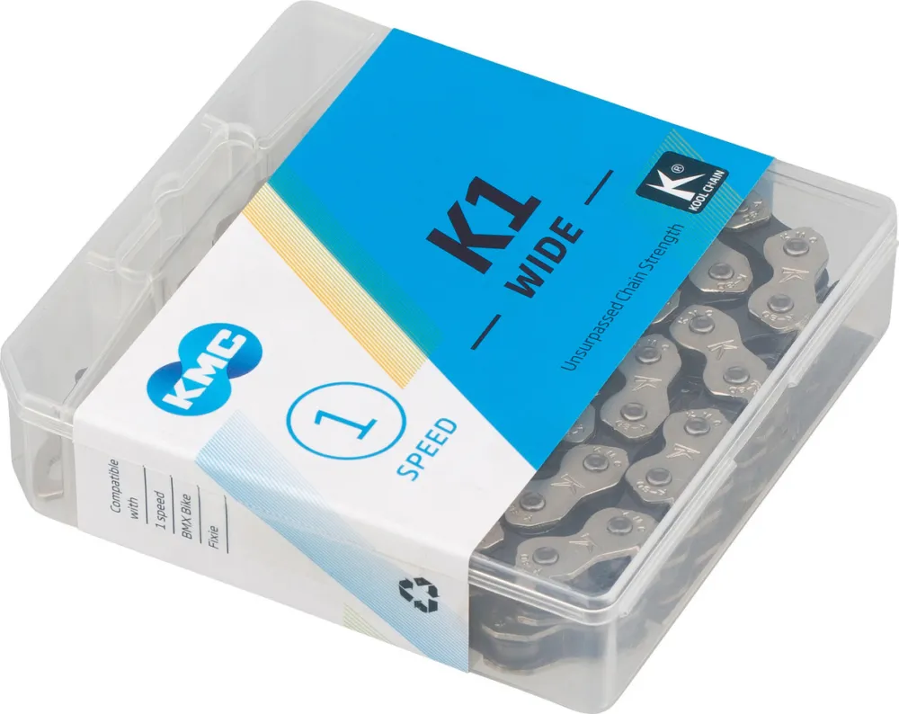 Günstig KMC K1 Wide Kette 1-fach - silver-black | 100