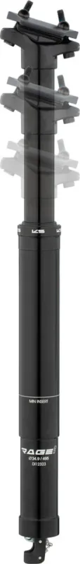 Kind Shock RAGE-i 170 mm Sattelstütze - black | 495 mm | 0 mm | 30,9 mm | ohne Saisonangebot