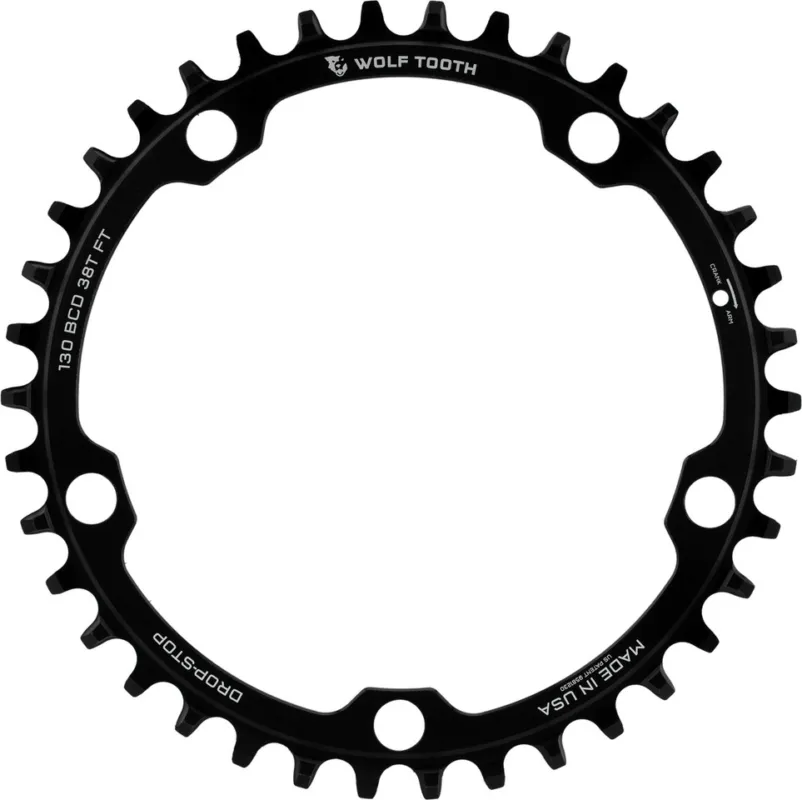 Wolf Tooth Components 130 BCD Gravel / CX / Road Kettenblatt - black | 46 Z Preiswert