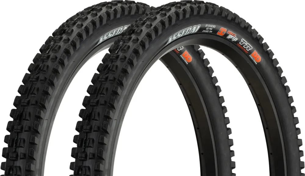 Preis Gesenkt Maxxis Assegai 3C MaxxGrip DD WT TR 27,5" Faltreifen 2er Set - schwarz | 27.5 " | 63 mm | 63-584 | 2.5 "