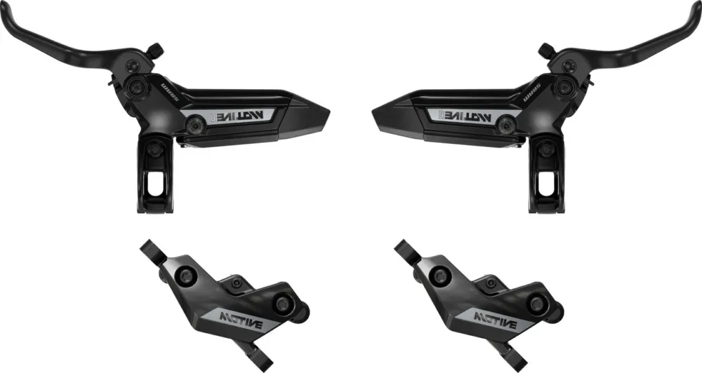 SRAM Motive Silver V+H Set Scheibenbremse - black anodized | Set | Flip-Flop (seitenunspezifisch ) Sichere Zahlung