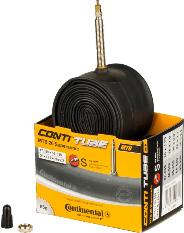 Continental Schlauch MTB 26 Supersonic - universal | SV | 47-559 bis 55-559 | 26 x 1,75-2,2 SV 42 mm | 42 mm Kostenfreie Lieferung