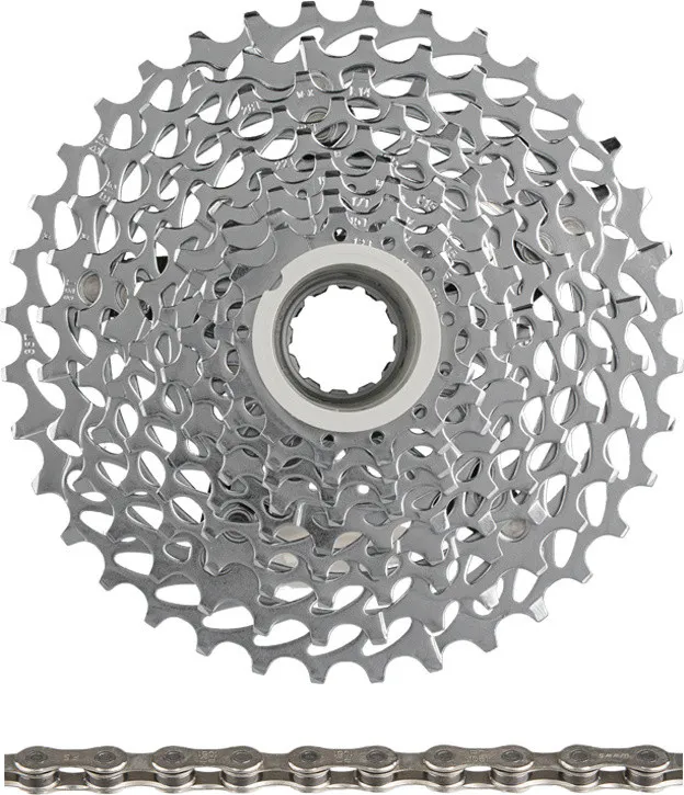 Kostenfreie Lieferung SRAM Apex / X7 / GX PG-1050 Kassette + PC 1051 Kette 10-fach Verschleißset - silver | 114 | 11-32