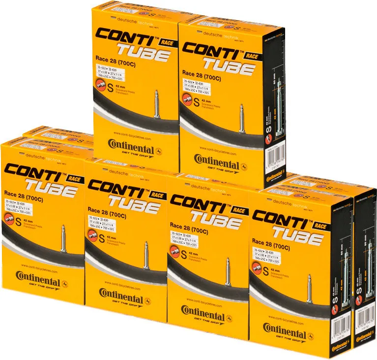Super-Preis Continental Schlauch Race 28 Wide - 10 Stück - universal | SV | 25-622 bis 32-630 | 25-32 x 622-630 SV 60 mm | 60 mm