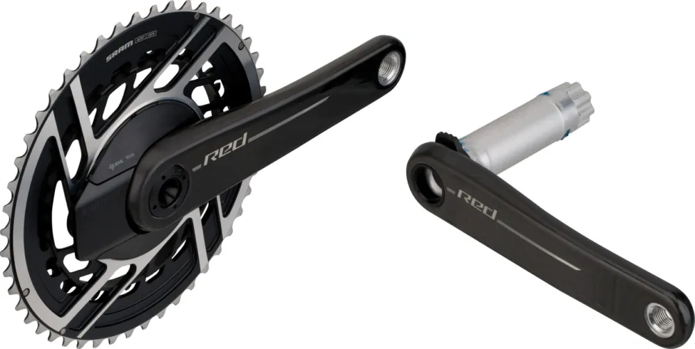 Echt SRAM Red E1 AXS Powermeter HRD FM Gruppe 2x12-fach 37-50 - black | Anlöt | 175,0 mm | SRAM XDR | 10-33 | SRAM XDR | ohne | 37-50