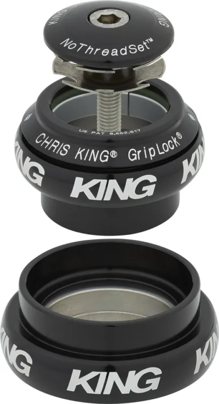 Chris King NoThreadSet EC34/28,6 - EC44/33 GripLock Steuersatz - silver Sonderaktion