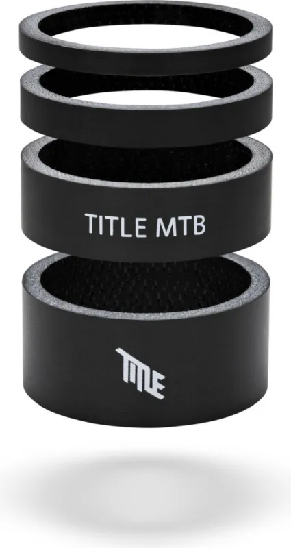 Preisknaller Title MTB Headset Spacer Kit Carbon 1 1/8" - carbon