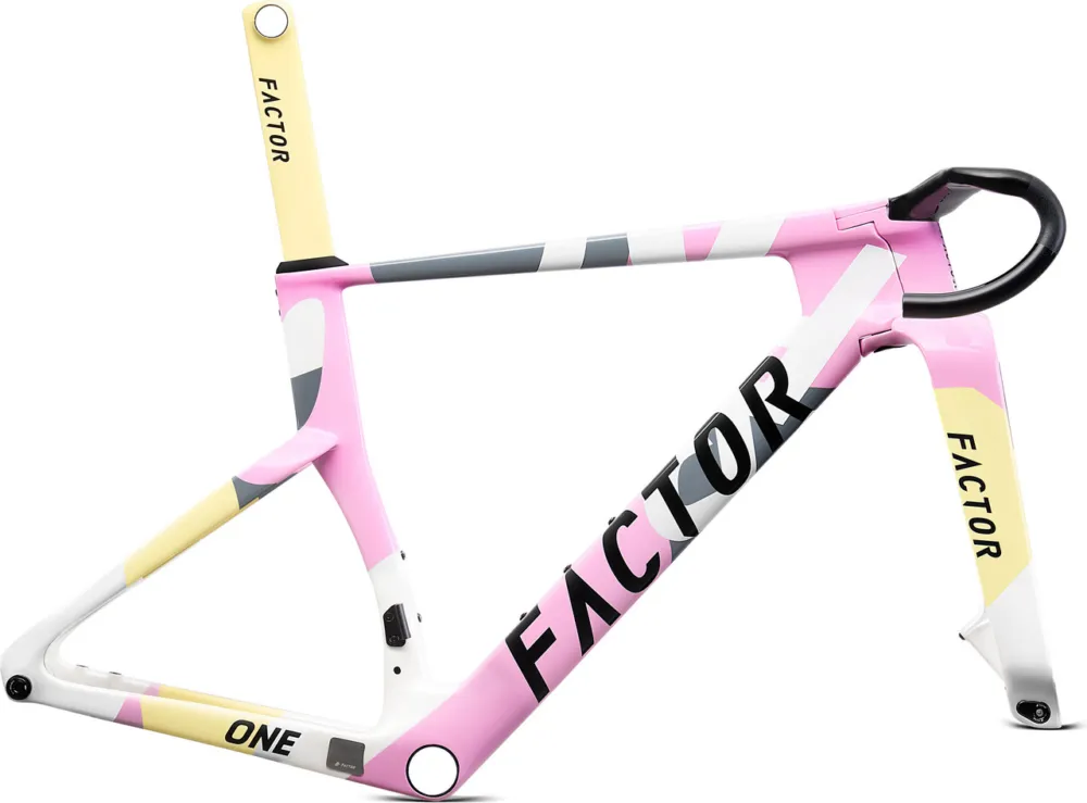 Nur Heute Factor ONE Blush Disc Carbon Shimano 28" Rahmenkit - blush | XL | 28" | 30 mm | 43 mm | 38 cm/120 mm/0 mm Rise
