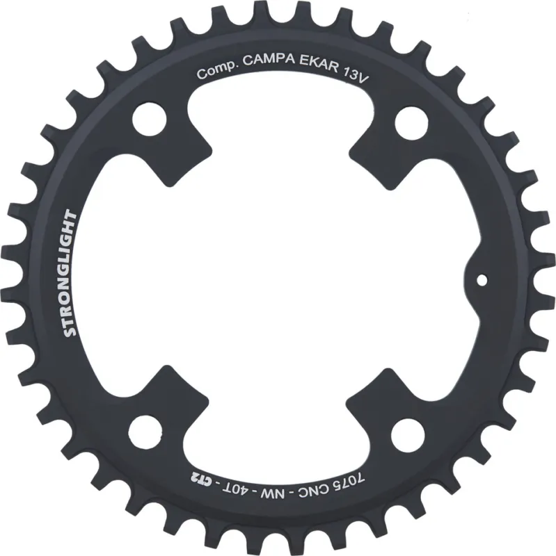 Stronglight CT2 Kettenblatt Campagnolo Ekar 13-fach, 4-Arm, 123 mm Lochkreis - schwarz | 42 Z Super-Preis