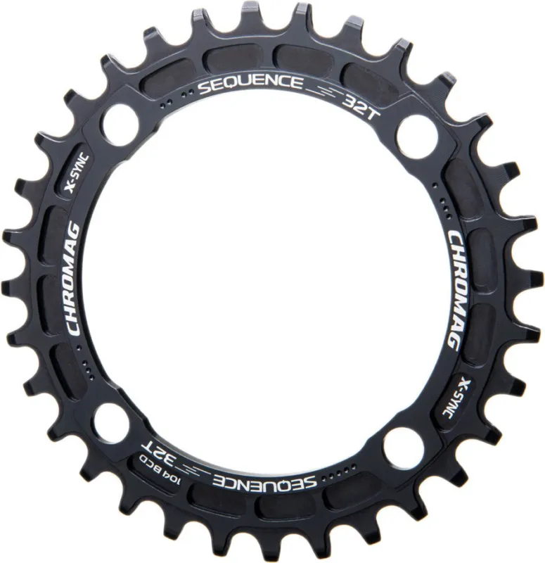 Chromag Kettenblatt Sequence SRAM X-Sync 4-Arm, 104 mm Lochkreis - black | 30 Z Top-Seller