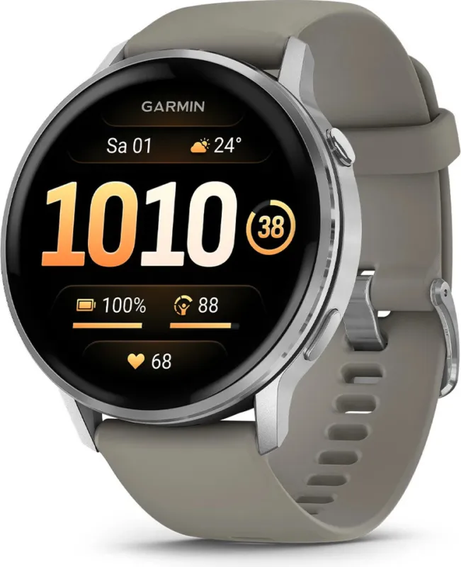 Garmin Venu 4 – 45 mm Multisport-Smartwatch - schwarz-silber-grau Schnäppchen