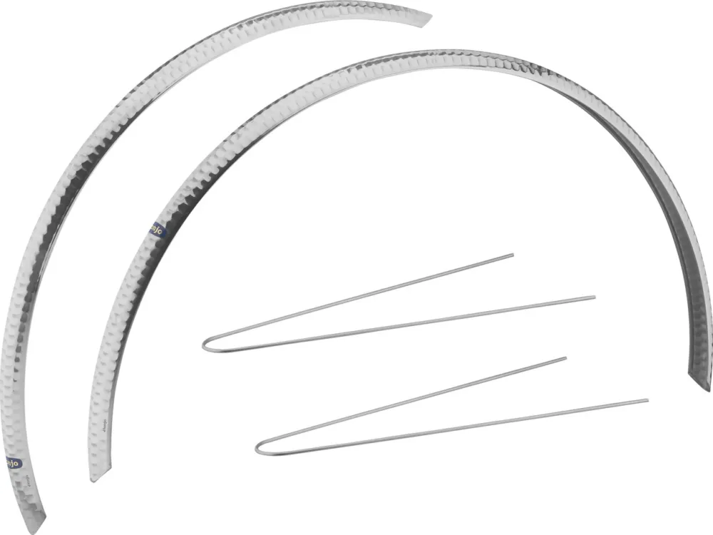 Markenware Honjo H27 Schutzblech Set VR + HR - smooth hammered-aluminium | 35 mm / 28"