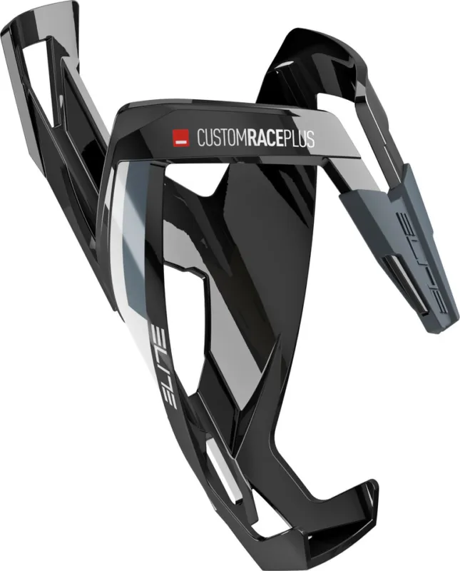 Elite Custom Race Plus Flaschenhalter - schwarz glänzend-weiß Kracherpreis